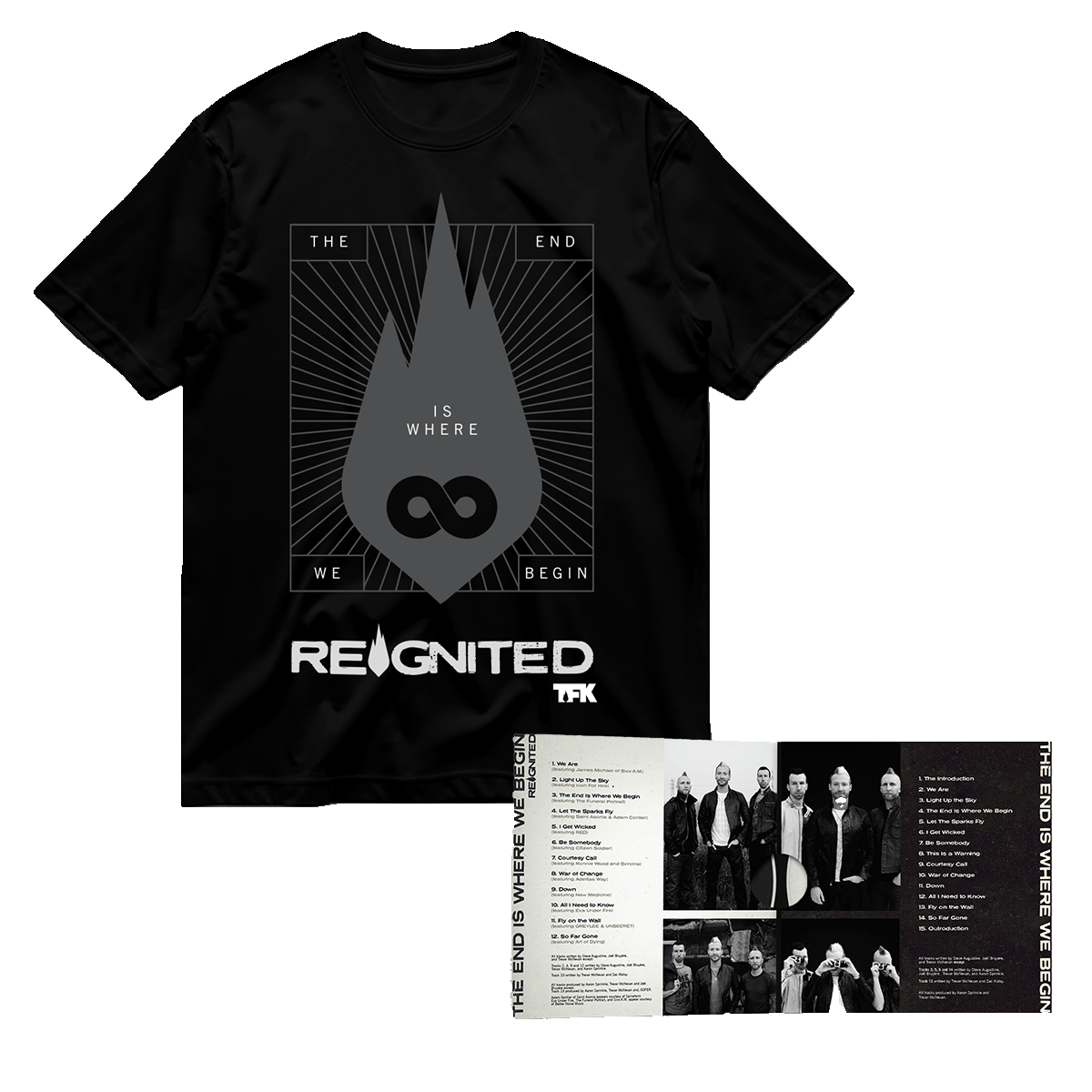 The End Is Where We Begin REIGNITED CD + Tee Bundle